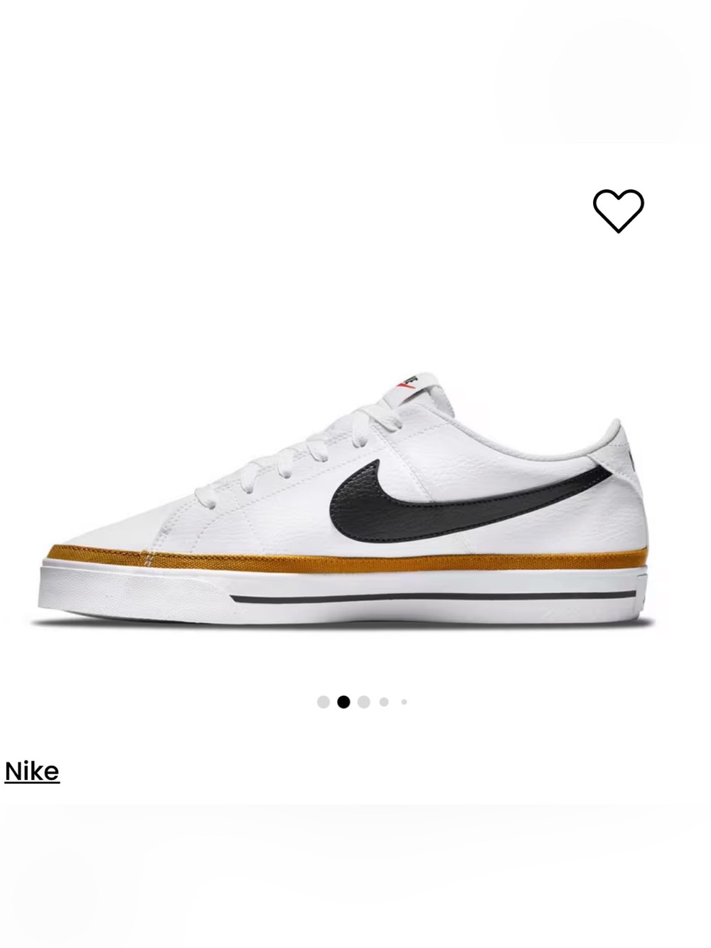 Nike Court Legacy White Leather Sneakers